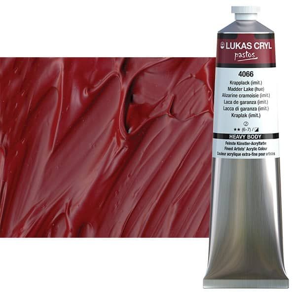 Madder Lake Hue 200ml LUKAS CRYL Pastos Acrylics
