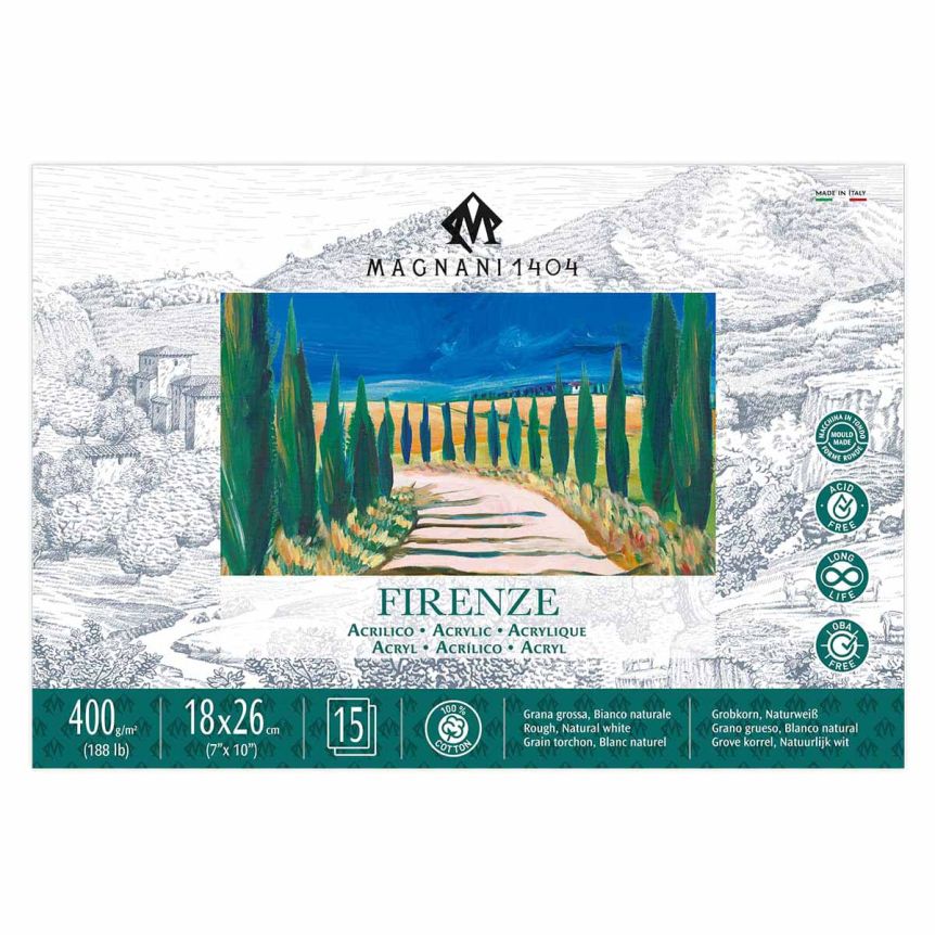 Magnani 1404 Firenze Acrylic Pad 188lb - 7" x 10" (15 Sheets)