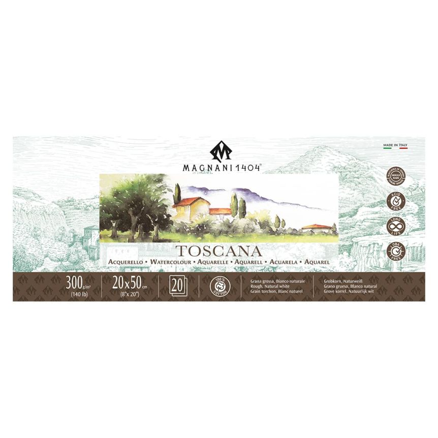 Magnani Toscana Watercolor Pad 140lb Rough - 8" x 20"