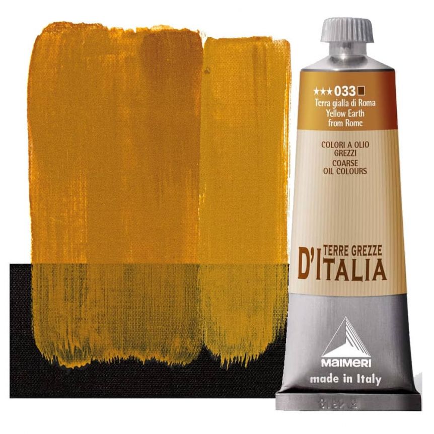 Maimeri Italia Natural Earth Oil Yellow Earth from Rome, 60ml
