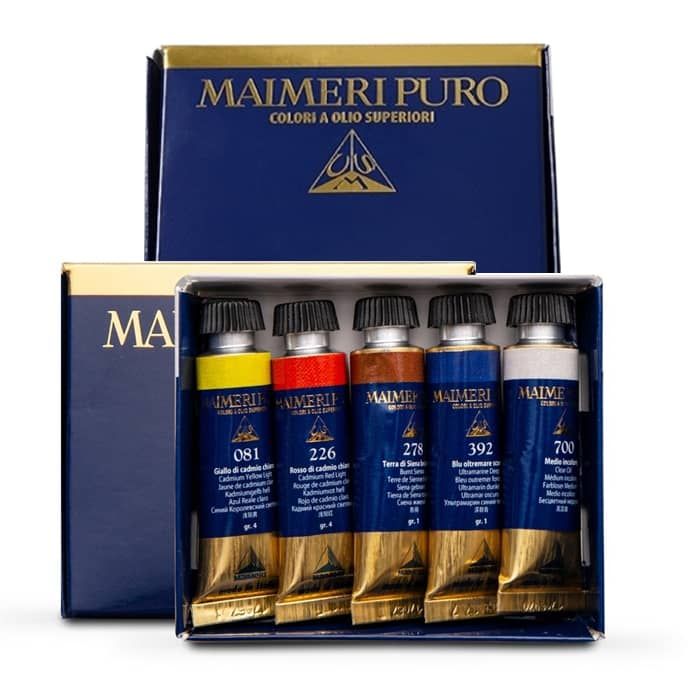 Maimeri Puro Oil Color Set Of 5, 15ml tubes