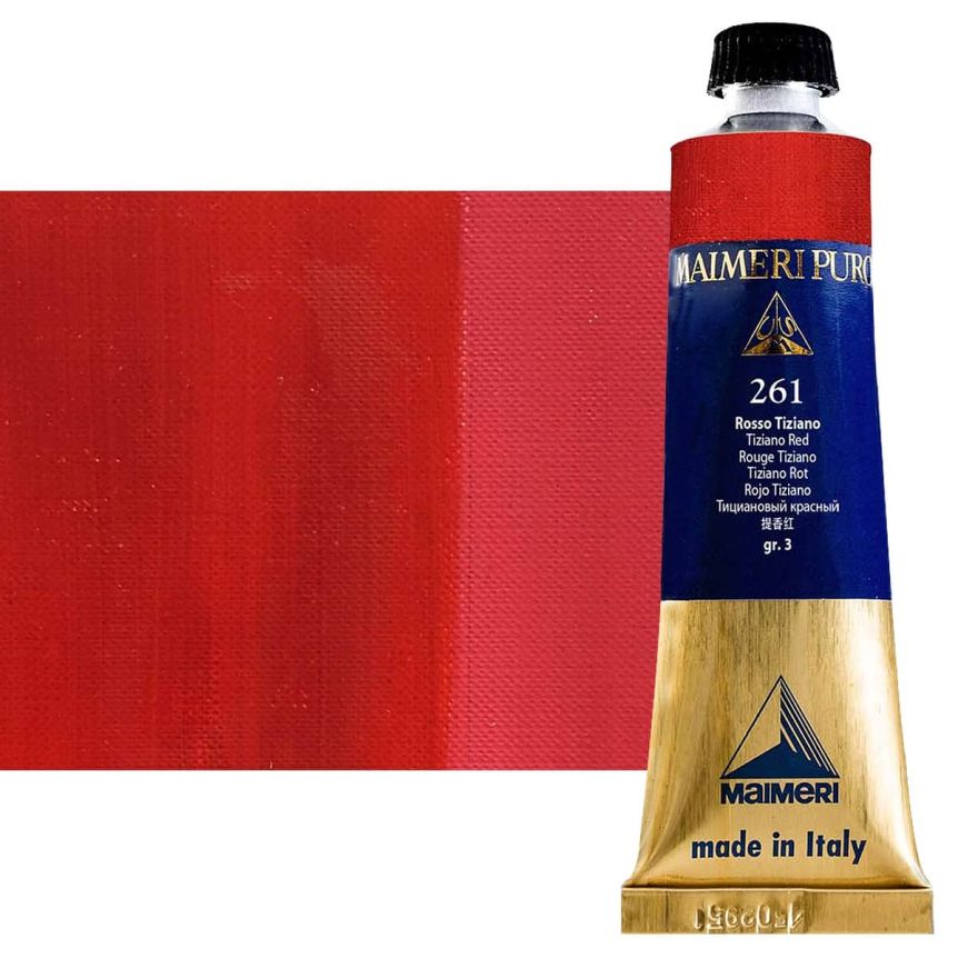 Tiziano Red 40ml Maimeri Puro Oil Color | Jerry's Artarama