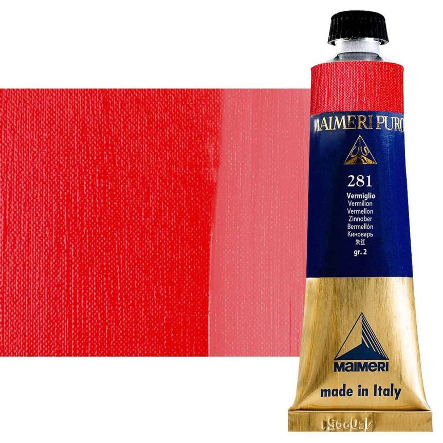 Vermilion 40ml Maimeri Puro Oil Color