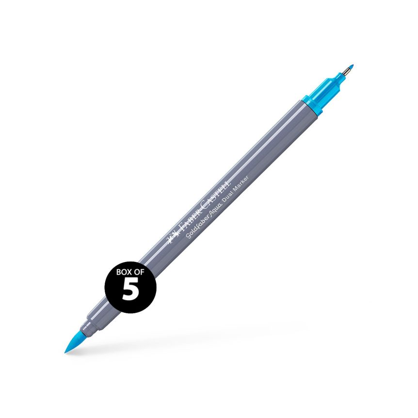 Goldfaber Dual Aqua Marker, Manganese Blue - Box of 5