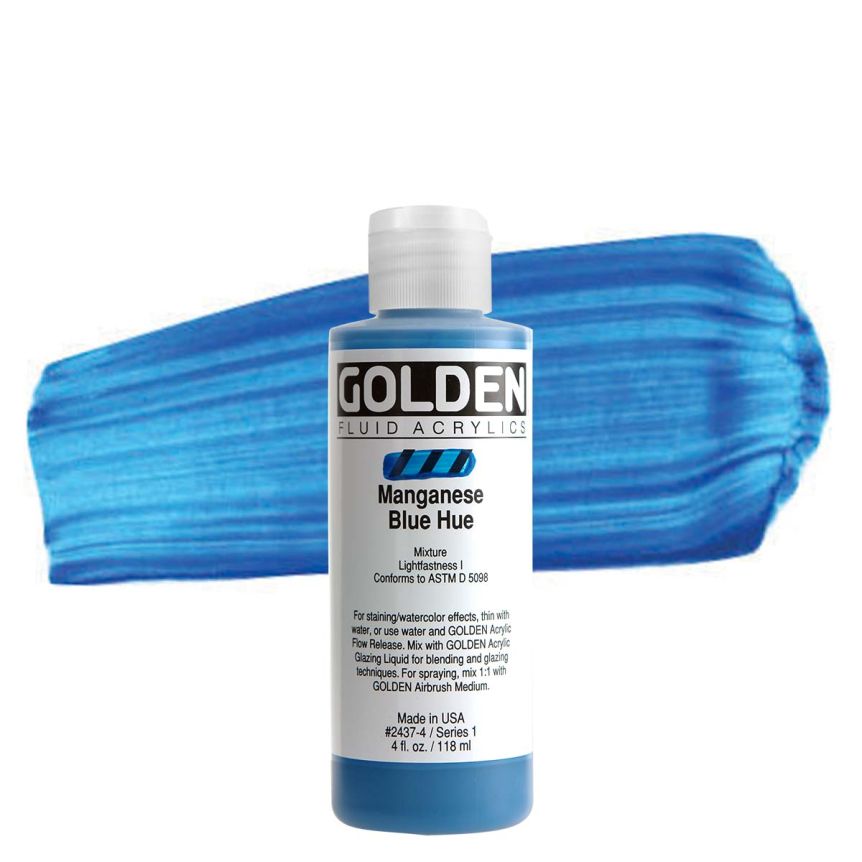 GOLDEN Fluid Acrylics Manganese Blue Hue, 4oz