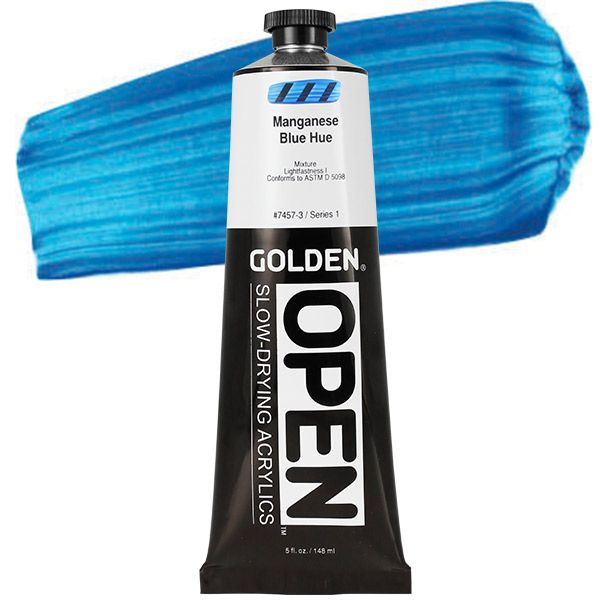 GOLDEN Open Acrylic Paints Manganese Blue Hue 5 oz