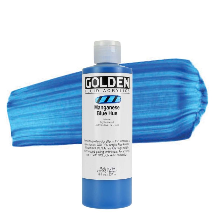 GOLDEN Fluid Acrylics Manganese Blue Hue, 8oz