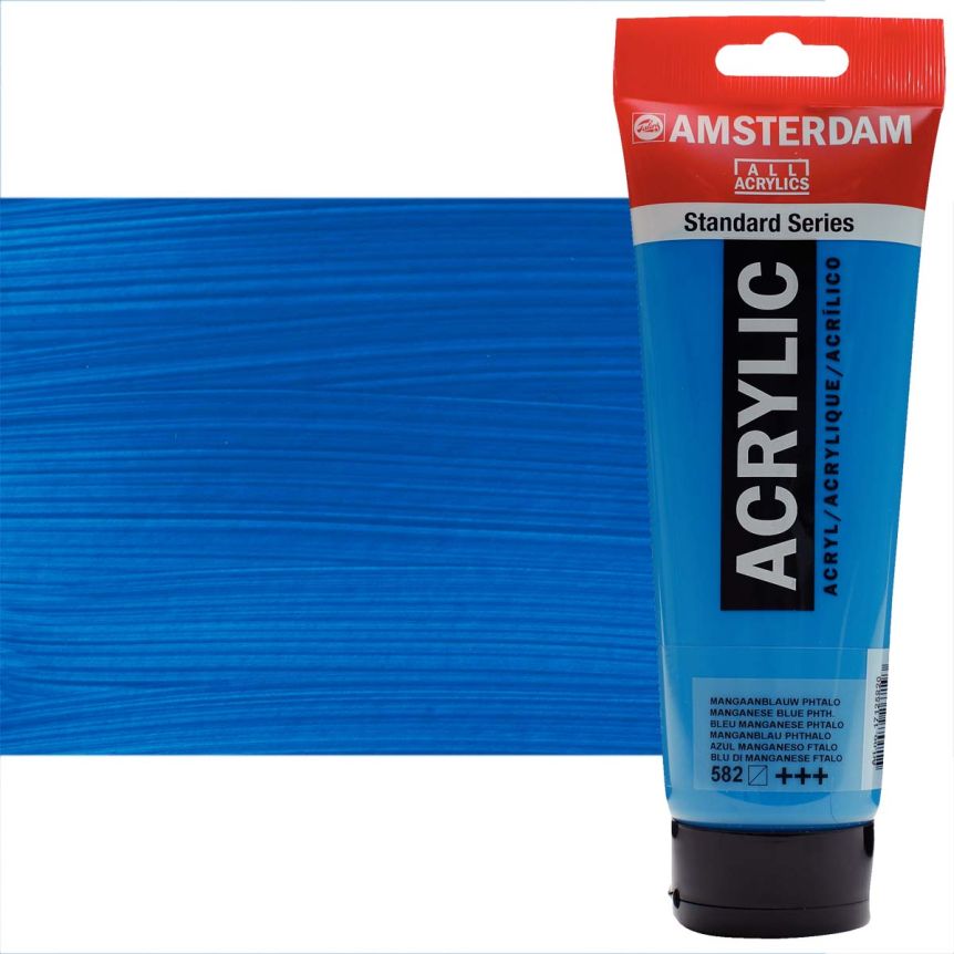 Amsterdam Standard Series Acrylic Paint - Manganese Blue Phthalo, 250ml Tube
