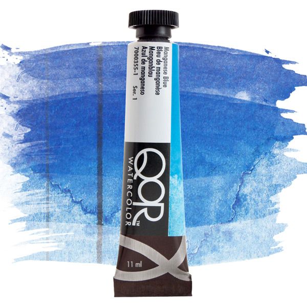 QoR Watercolor Paint Manganese Blue, 11ml Tube Jerry's Artarama