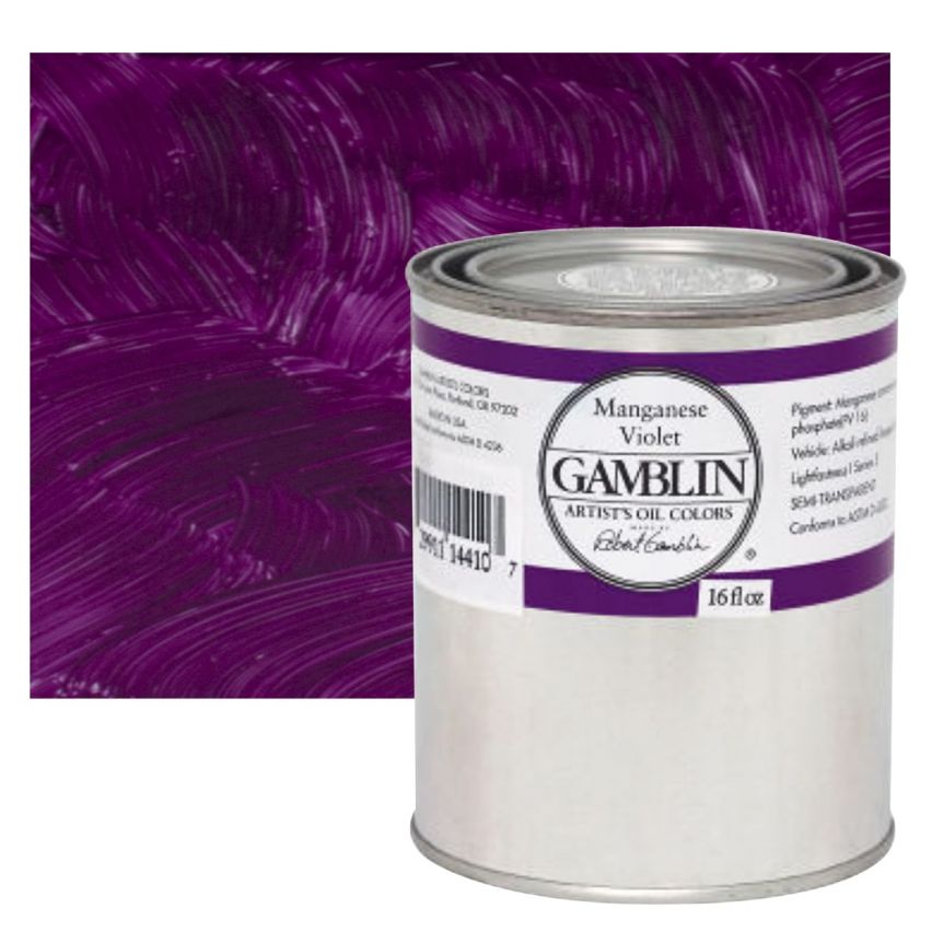 Gamblin Artists Oil - Manganese Violet, 16oz Can