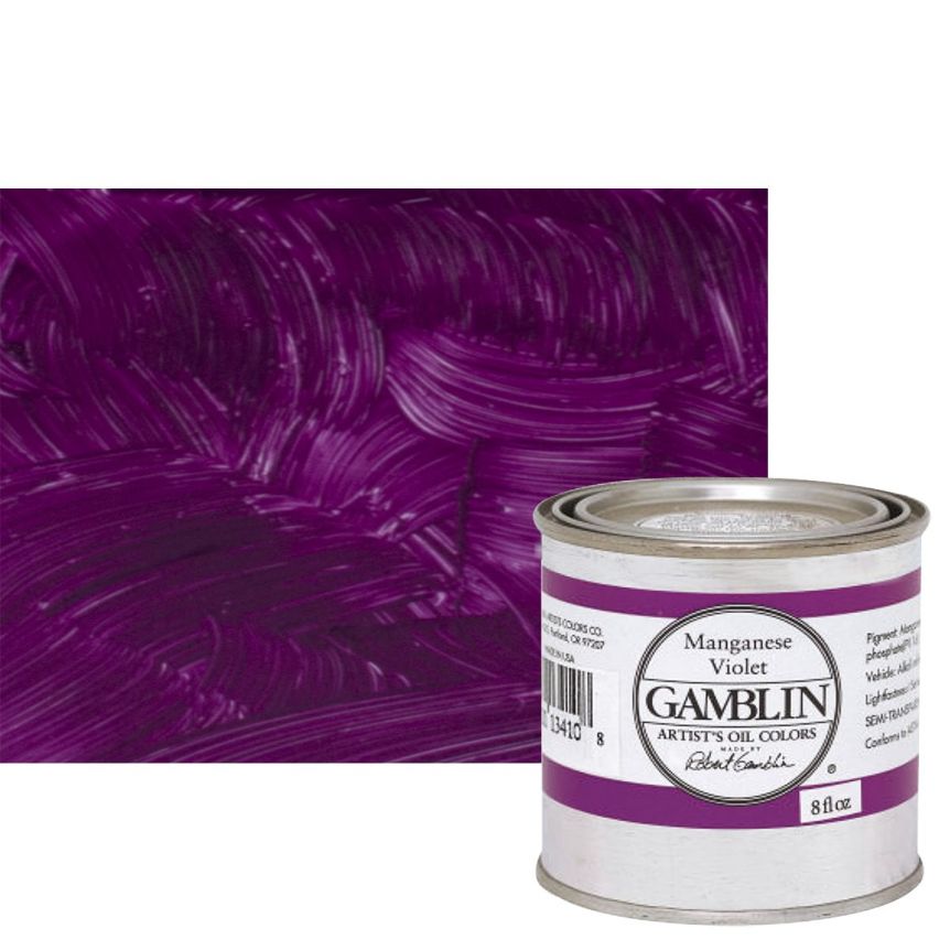 Gamblin Artists Oil - Manganese Violet, 8oz Can