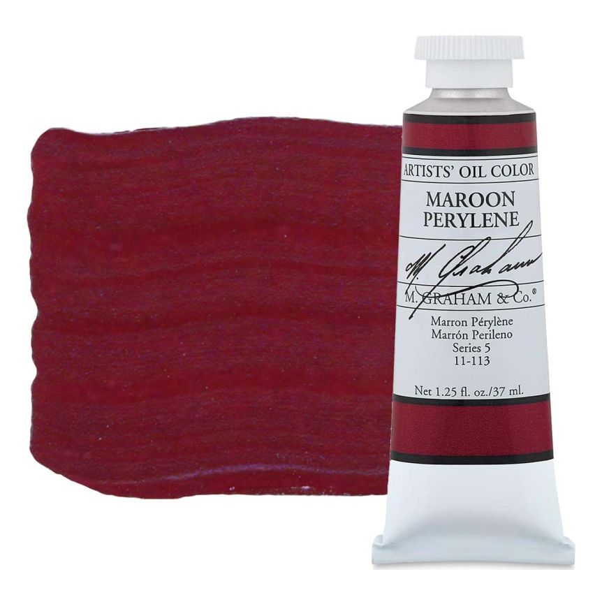 M. Graham Artist Oil Color 37ml - Maroon Perylene