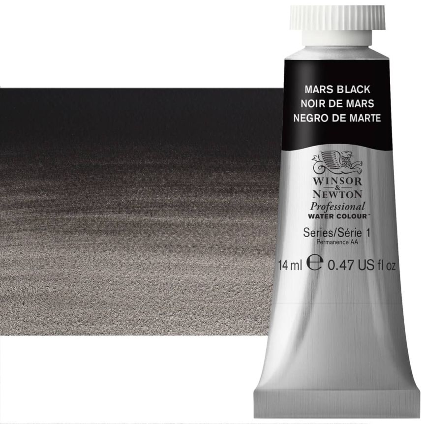 Winsor & Newton Professional Watercolor - Mars Black, 14ml Tube