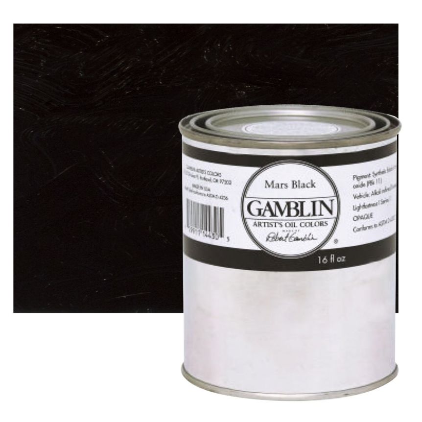 Gamblin Artists Oil - Mars Black, 16oz Can