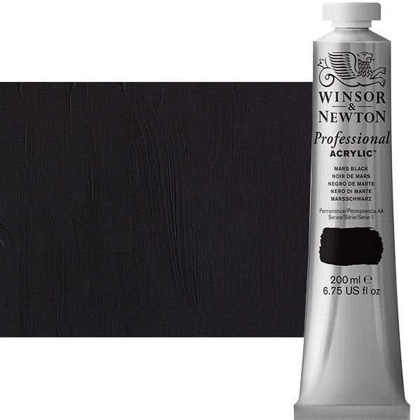 Winsor & Newton Professional Acrylic Mars Black 200 ml