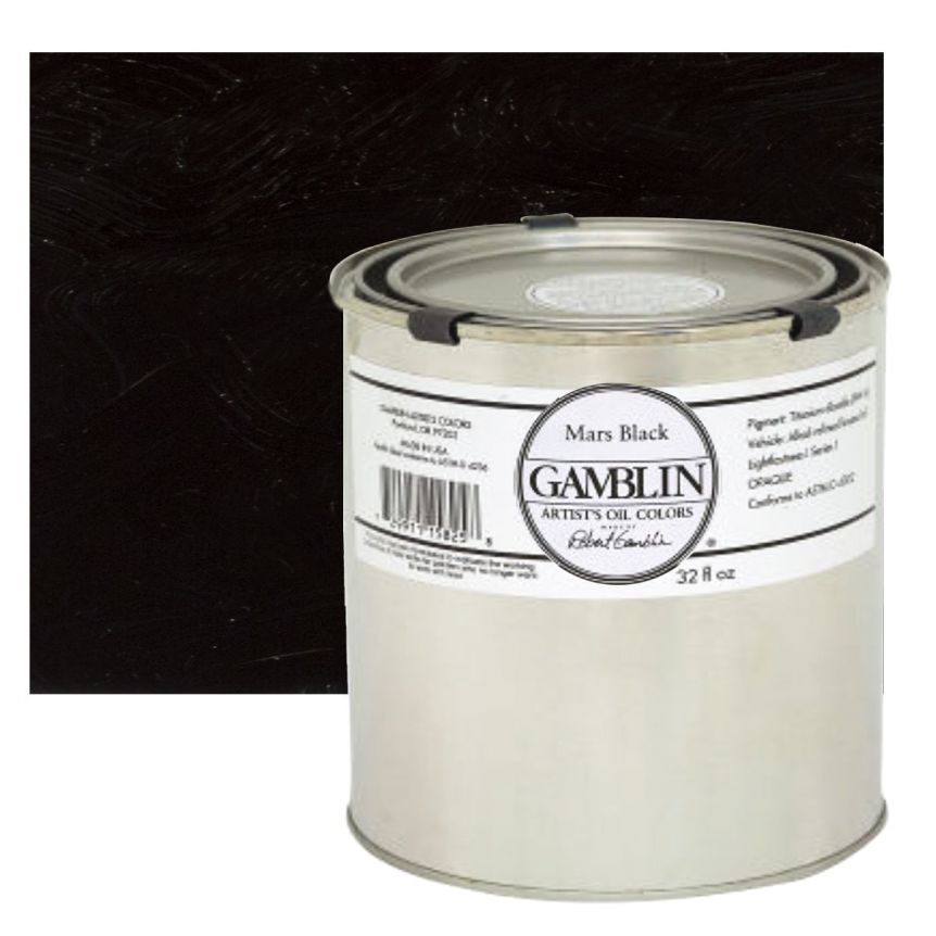 Gamblin Artists Oil - Mars Black, 32oz Can