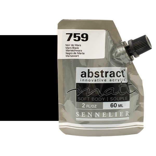 Sennelier Abstract Matt Soft Body Acrylic Mars Black 60ml