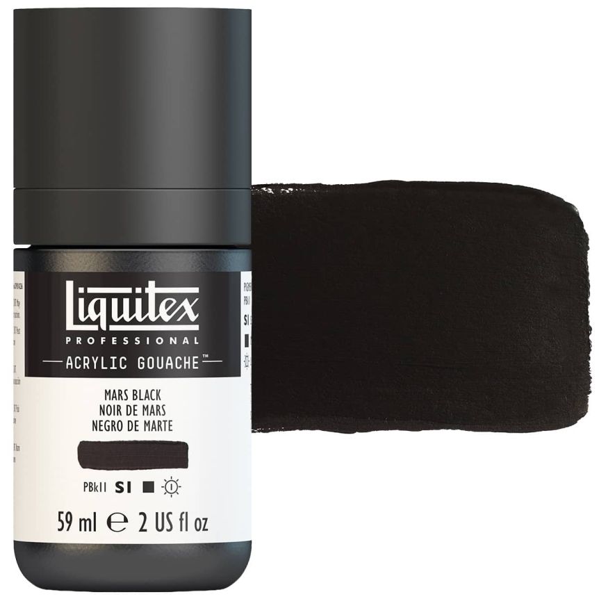 Liquitex Professional Acrylic Gouache - Mars Black, 2oz Bottle
