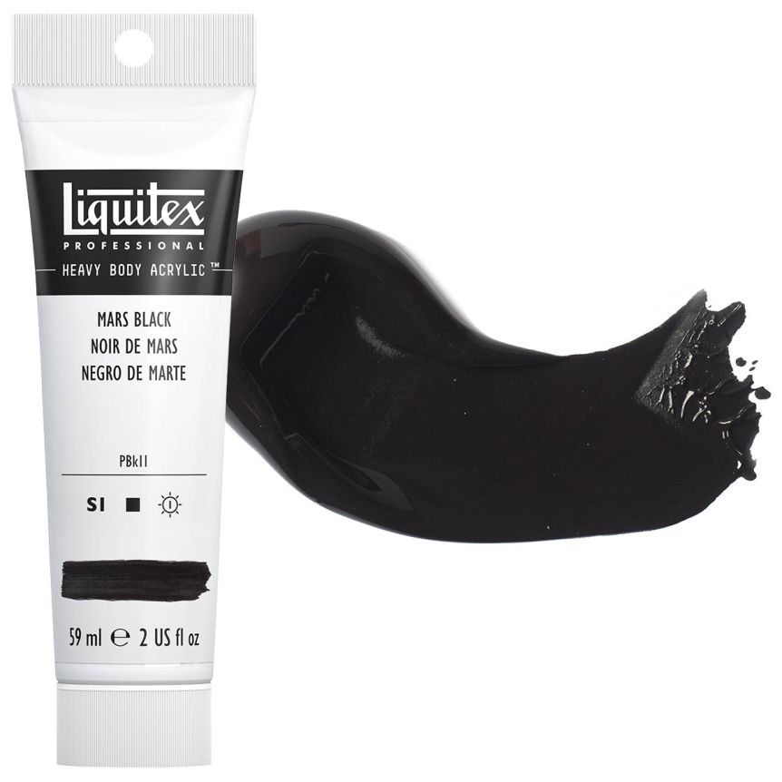 Liquitex Heavy Body Acrylic - Mars Black, 2oz Tube