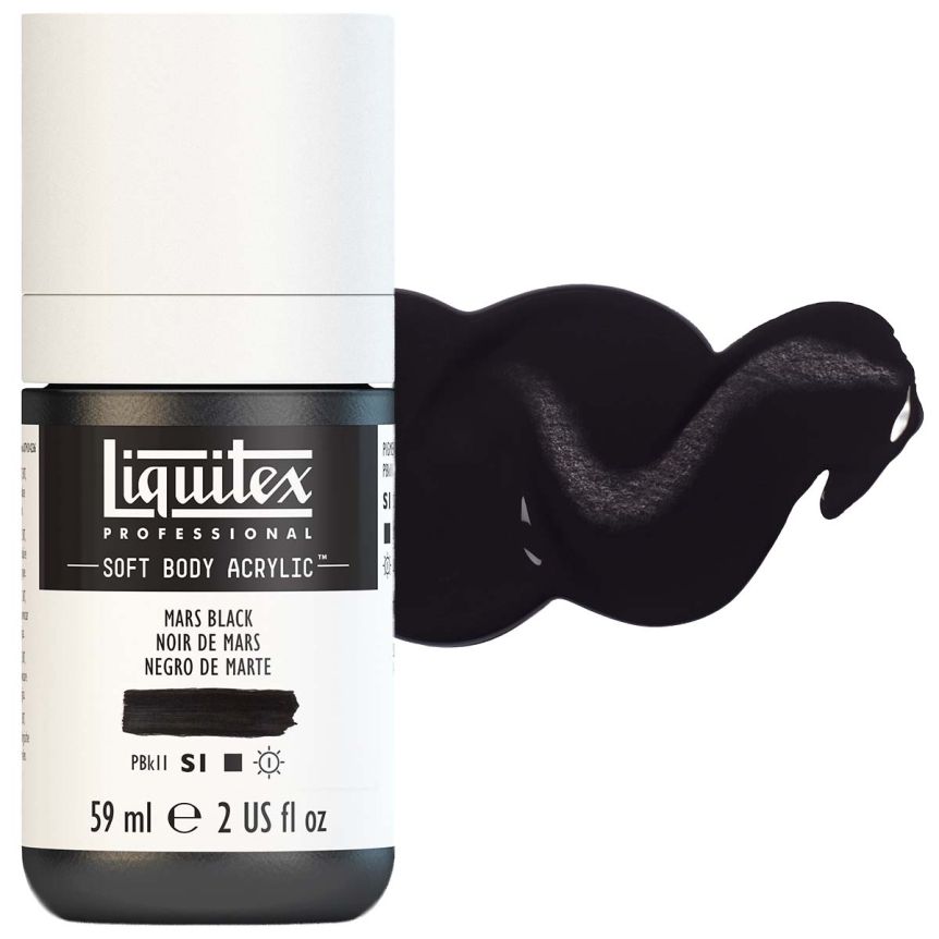 Liquitex Professional Soft Body Acrylic - Mars Black, 2oz Bottle