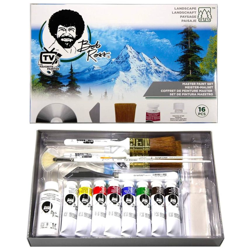 Bob Ross Oil Painting Master Set with DVD (8 Colors, 37ml)