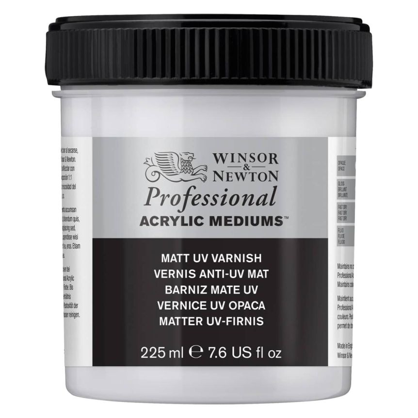 Winsor & Newton Artists Acrylic Mediums And Additives Matt UV Varnish 225ml