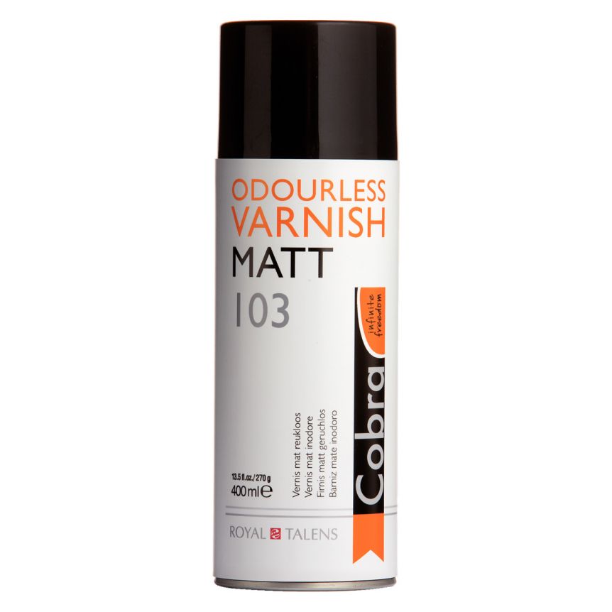 Cobra Water-Mixable Oil Spray Varnish - Matte, 400ml Can