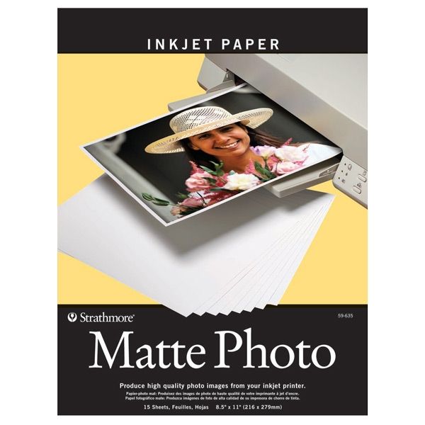 Strathmore Artist Inkjet Papers Digital Matte Photo Paper 8.5x11 15 Sheet  Pack