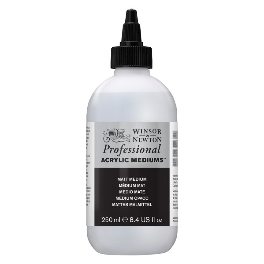 Winsor & Newton Artists Acrylic Mediums And Additives - Matt Medium, 250ml