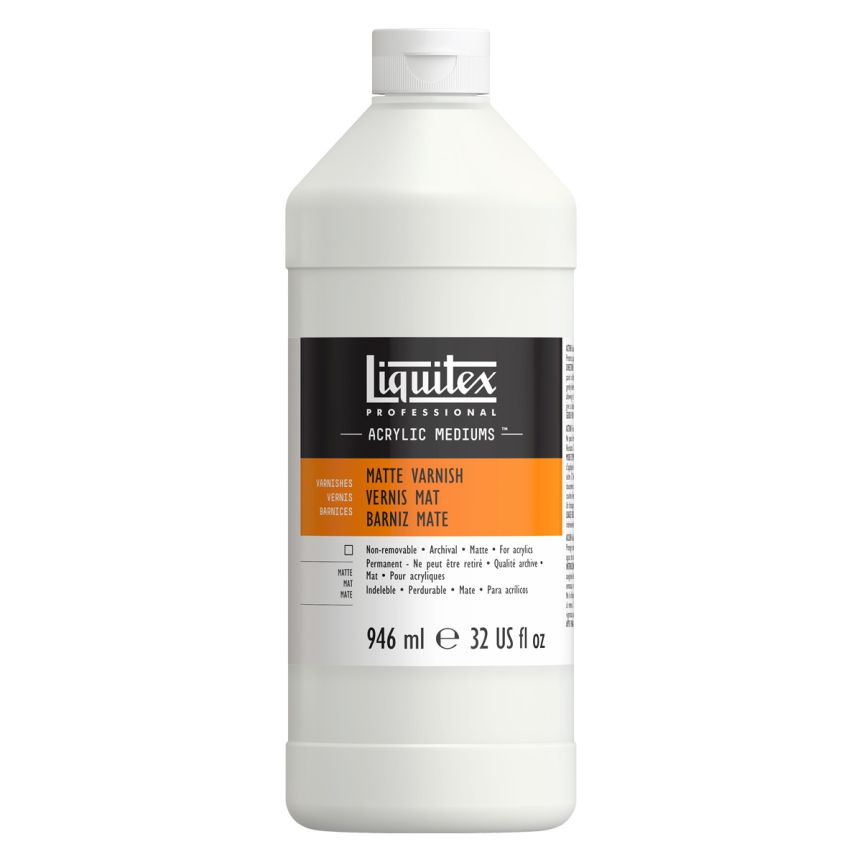 Liquitex Acrylic Finishing Varnishes - Matte Varnish, 32oz