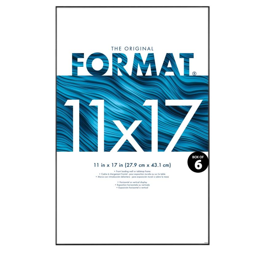 MCS Format Frame - Black, 11" x 17" (Box of 6)