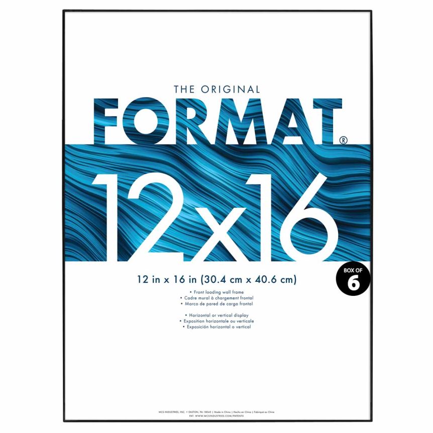 MCS Format Frame - Black, 12" x 16" (Box of 6)