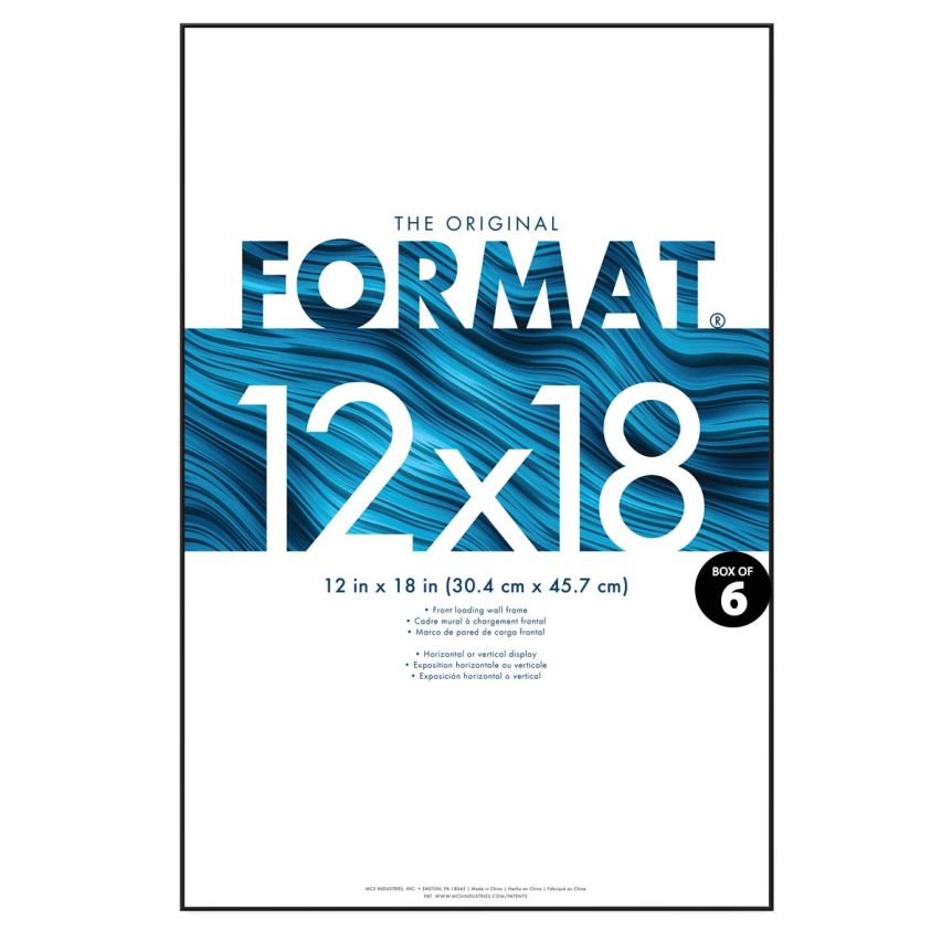 MCS Format Frame - Black, 12" x 18" (Box of 6)