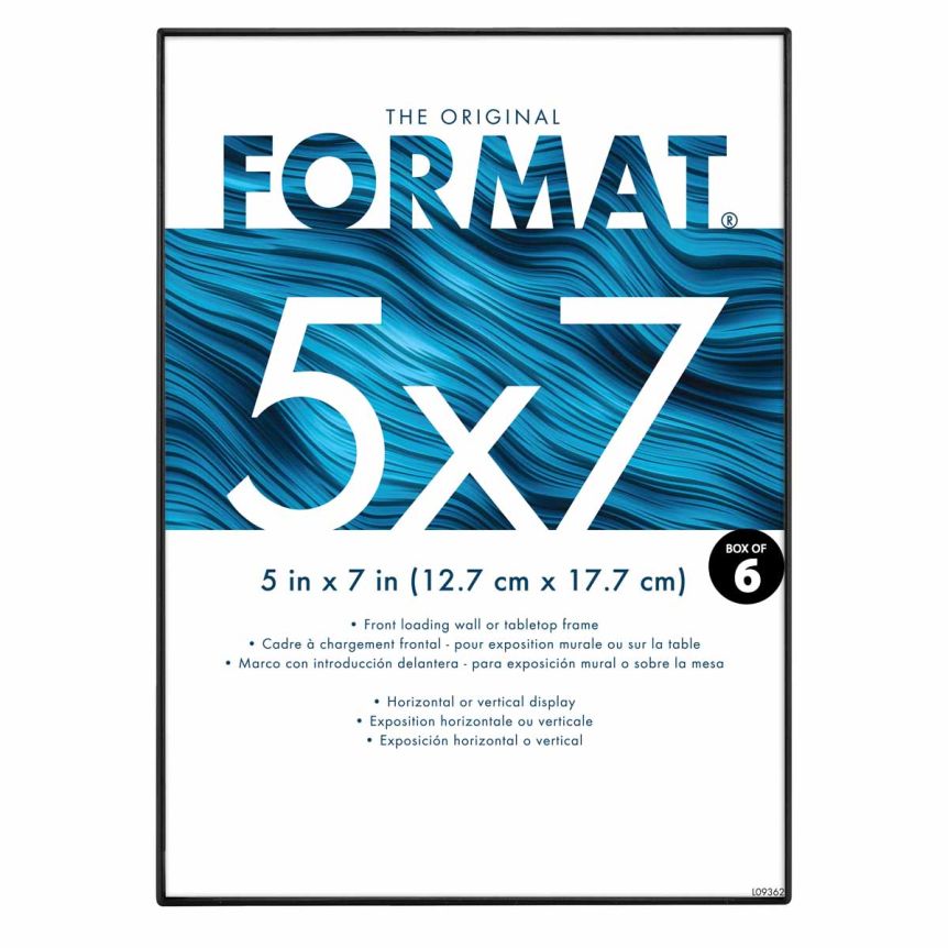 MCS Format Frame - Black, 5" x 7" (Box of 6)