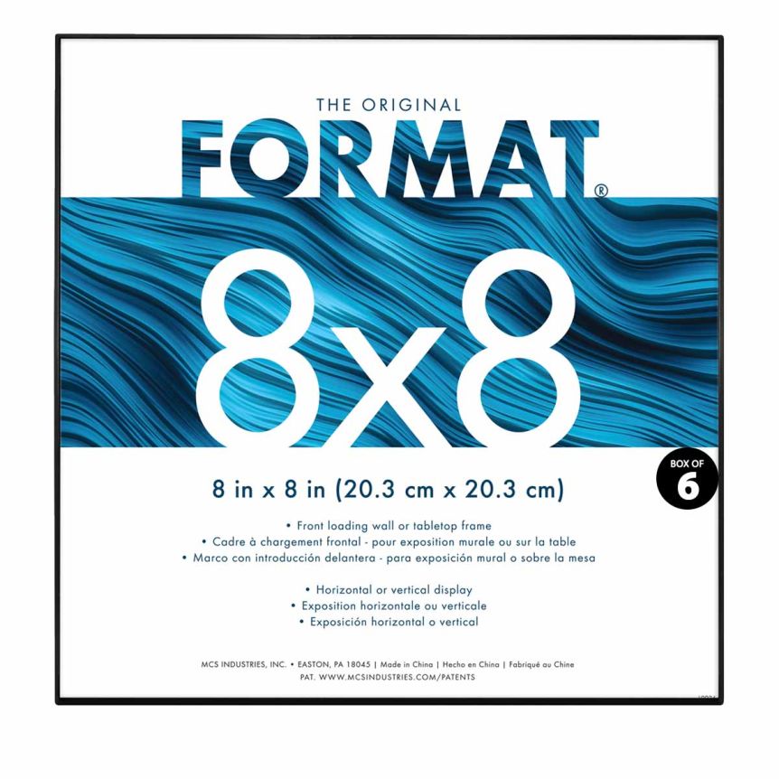 MCS Format Frame - Black, 8" x 8" (Box of 6)