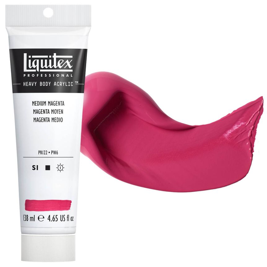 Liquitex Heavy Body Acrylic - Medium Magenta, 4.65oz Tube