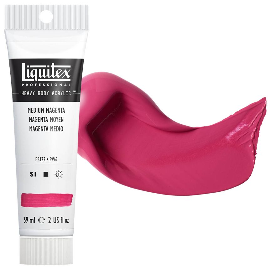 Liquitex Heavy Body Acrylic - Medium Magenta, 2oz Tube