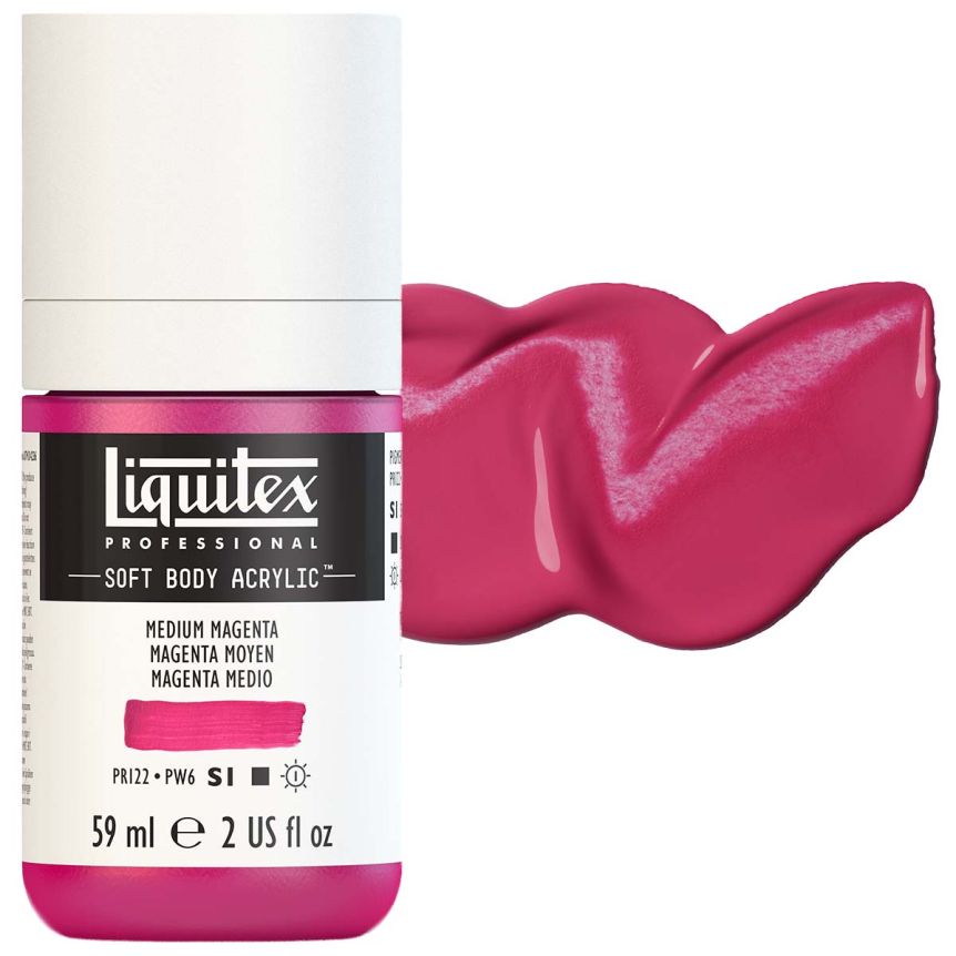 Liquitex Professional Soft Body Acrylic - Medium Magenta, 2oz Bottle