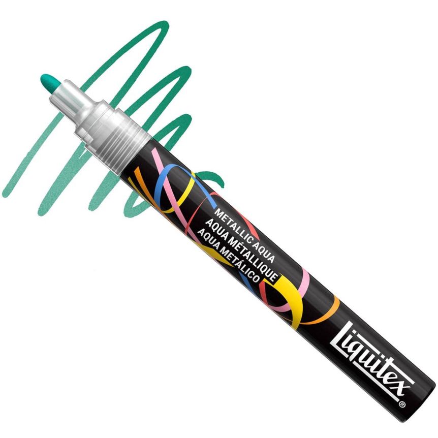 Liquitex Marker - Metallic Aqua, Bullet Tip, 2 mm