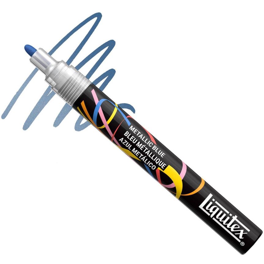 Liquitex Marker - Metallic Blue, Bullet Tip, 2 mm