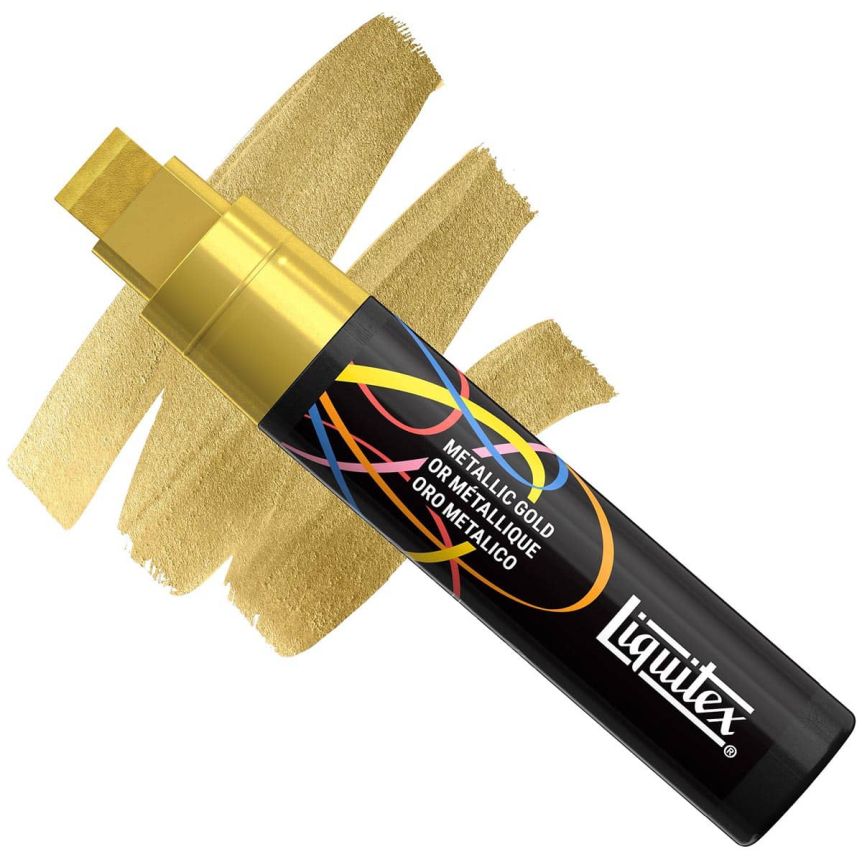 Liquitex Marker - Metallic Gold, Wide Chisel, 15 mm
