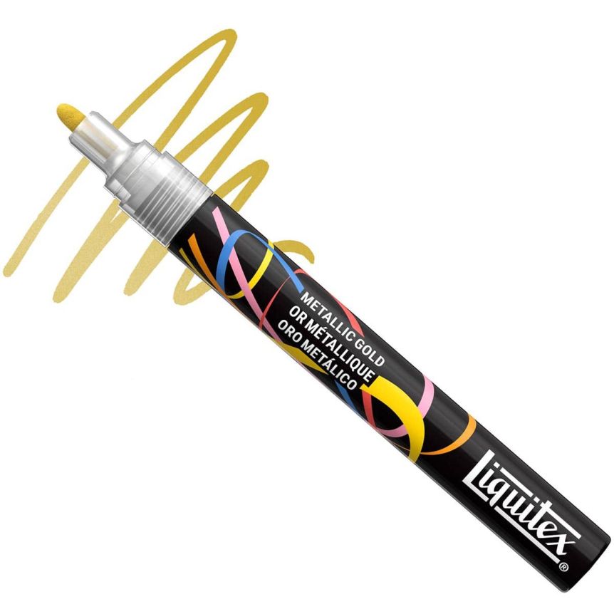 Liquitex Marker - Metallic Gold, Bullet Tip, 2 mm