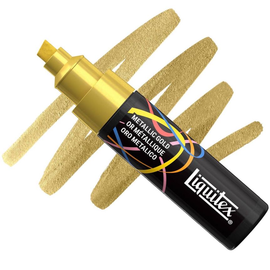 Liquitex Marker - Metallic Gold, Chisel Tip, 8 mm