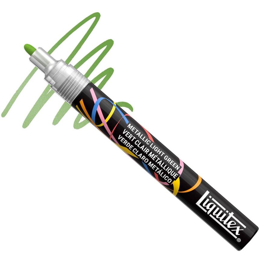 Liquitex Marker - Metallic Light Green, Bullet Tip, 2 mm