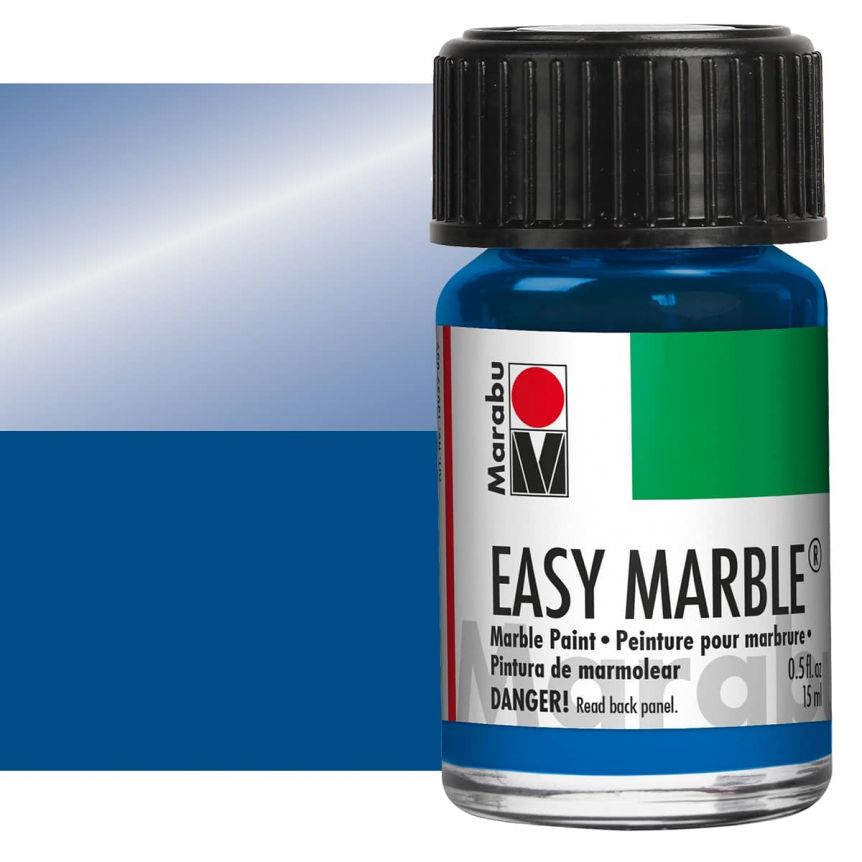 Marabu Easy Marble Metallic Blue 15ml Jar