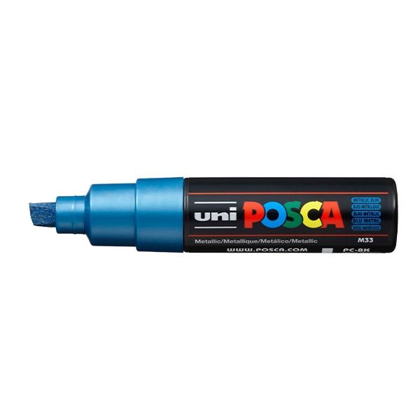 Posca Acrylic Paint Marker 0.8 mm Broad Tip Metallic Blue