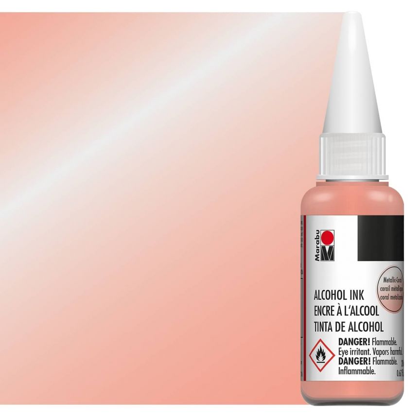 Marabu Alcohol Ink Metallic Coral (736) 20ml