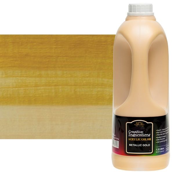 Creative Inspirations Acrylic Paint Metallic Gold 1.8 liter jug