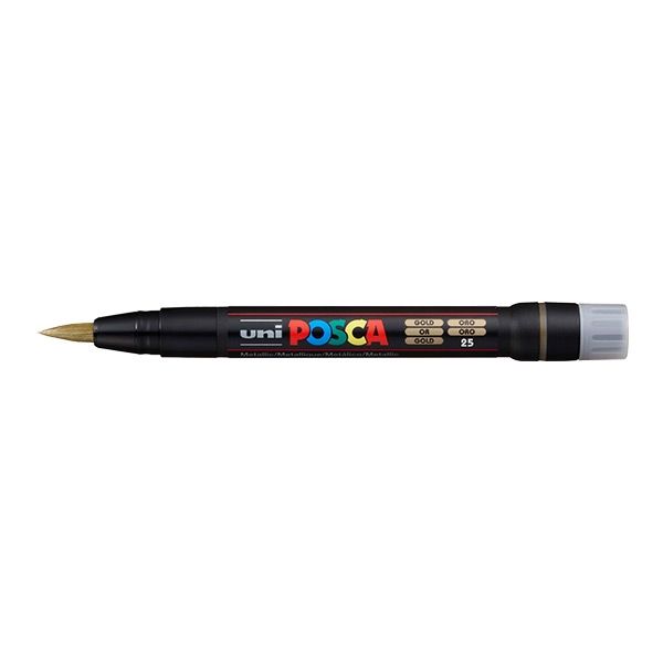Posca Acrylic Paint Marker 1-10 mm Brush Tip Metallic Gold