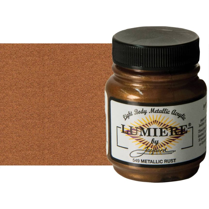 Jacquard Lumiere Fabric Color - Metallic Rust, 2.25oz Jar